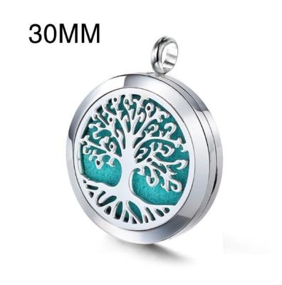 China FASHIONABLE Hot Selling Magnetic Pendant Plant Tree Of Life Essential Oil Diffuser Necklace for sale