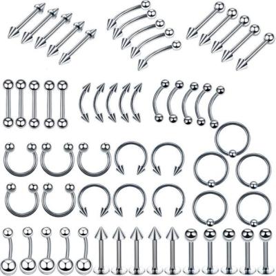 China Top Sale 316l Stainless Steel Bulk Daily Labret Nose Ring Body Amazon Wear Piercing Jewelry for sale