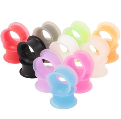 China Wholesale Daily Wear Body Jewelry Silicone Ear Flesh Tunnels for sale