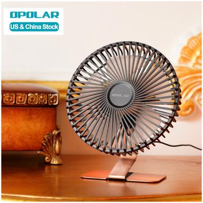 China Hot Selling Mini Desk Fan Desktop Hotel Metal Table Electric Quiet Fan OPOLAR Air Cooling USB Small Mini Desktop Fan for sale