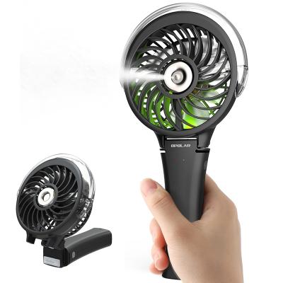 China OPOLAR 2500mAh Rechargeable Hotel Battery Handheld Fan With Handy Small Fan Foldable Mini Handheld Portable Light Fog Fan for sale