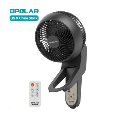 China Hotel OPOLAR 3 Speed ​​Wind Sleep Mode Natural Timer 1H-7H 360 Degree Rotation With Remote Oscillating Circulating Air Wall Mount Fan for sale