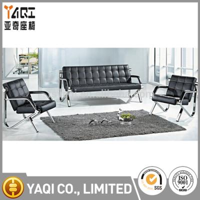 China Sofa Good Quality Synthetic Leather Corner Office Sofa Set For Waiting Room for sale