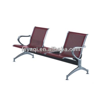 China Traditional Metal Airport Lounge Bench Medium Table 2 Seater Public Public Seating Waiting Chair YA-26 for sale