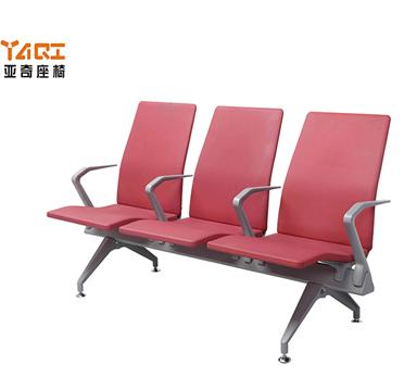 China Modern Lounge Seating Used Office Waiting Room Airport Waiting PU Chair Publice Chair for sale