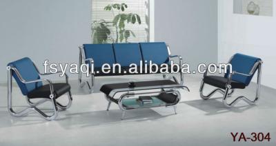 China Corner Sofa Blue PU Office Sofa Set , PU Leather Office Sofa (YA-304) for sale