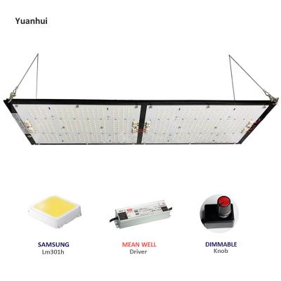 China Seed starting Yuanhui Samsung-lm301h smd full spectrum grow lights panels with IR UV independent switches for sale