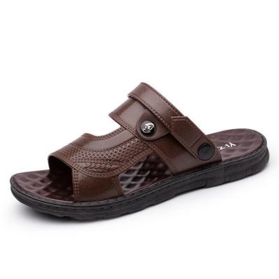 China Deodorization Men's Summer Beach Casual Sandals Breathable Soft Thick Unique Dual-Use Cool Slippers for sale