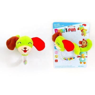 China Baby Musical Fun Toy Colorful Animal Hand Bells Ring Jingles Plush Baby Toy Kids Gift for sale