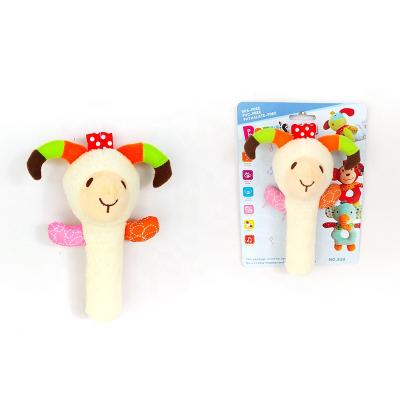 China Musical Toy Baby Hand Ratchets Educational Soft Toy Baby Plush Doll Toy Activity Rattle Soft Toy for sale