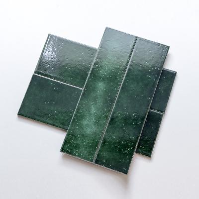 中国 Washroom Ceramic Tiles Material And Size Of 100x300mm Glazed Handmade Wall Tiles 販売のため