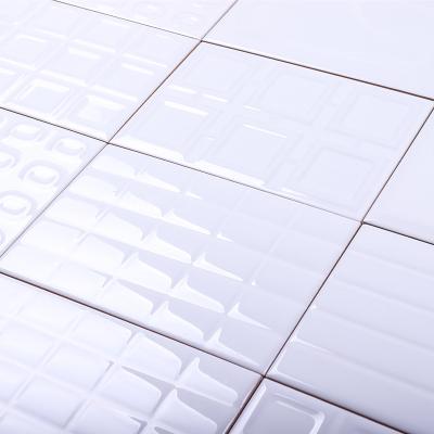 China JLA Tiles Glazed Metallic Ceramic Tile 18x12 3d 4.7x7 120x180mm White Ceramic Kitchen Tile en venta