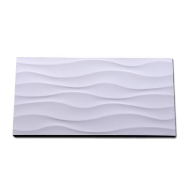 China Washroom Rough Surface 300x600 Bright White Wavy Glass Ceramic Wall Tiles for sale