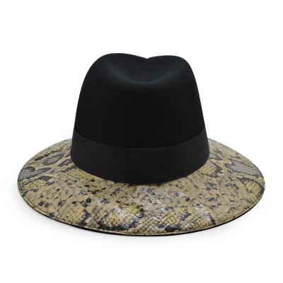 China Character Fashion Winter Men And Women Snakeskin Hat General Wool Felt Hat for sale