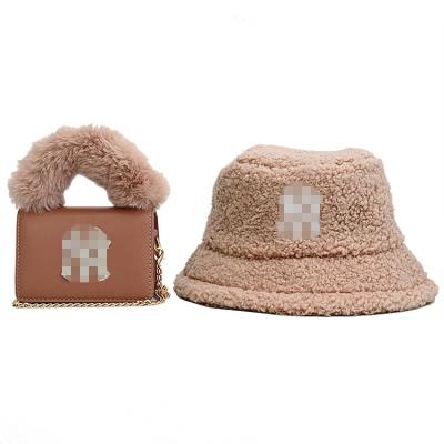 China Wholesale Picture Fashion Embroidery Hat And Purse Set Bucket Capsule And Handbag Combination for sale