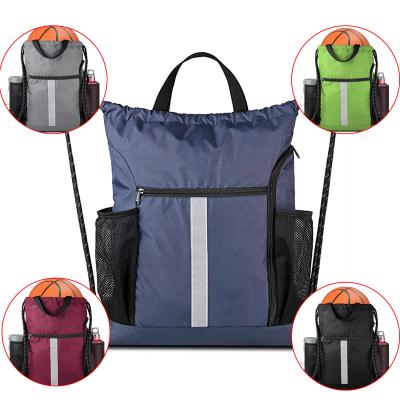 China Waterproof 900d Polyester Fabric Carry Small Custom Bags Sport Suction Swimming String Bag for sale