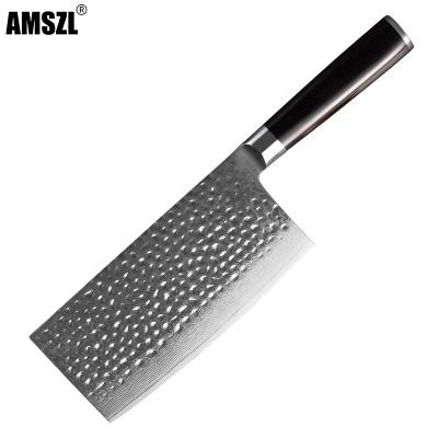 China Viable 10Cr15CoMov 67 Layers Genuine Non-Stick Meat Cleaver Kitchen Knife Cleaver Damascus for sale