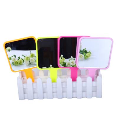 China Square Customized Hand Held Mirror Personalized Hand Mirror Lighted With Injection Plastic Color for sale