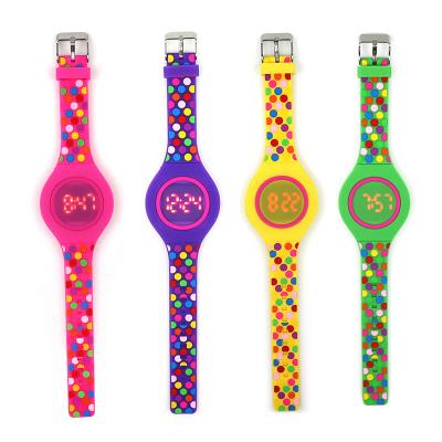 China Automatic Date Silicone Strap Watch For Kids Customizable Silicone LED Watch for sale