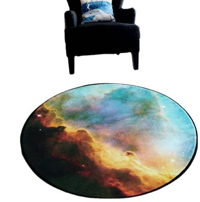 China Eco-Friendly Planet Like Nordic Trend Suede Carpet Living Room Bedroom Rug Round Tea Table Basket Hanging Mat for sale