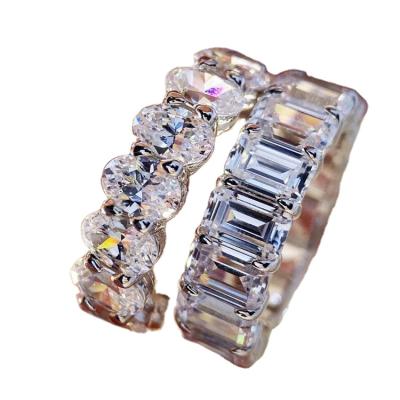 China FASHIONABLE Women Zircon Sparkle Diamond Jewelry Bling Bling Silver Ring for sale