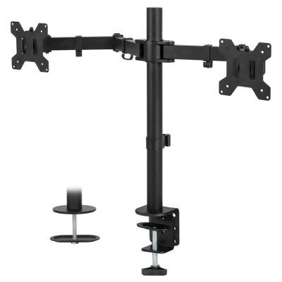 China Aluminum LCD Monitor Desktop Mount Fits Four Screen Up To 27" for sale