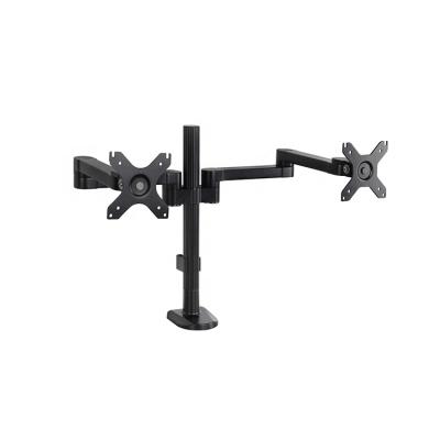 China Aluminum/Steel/Plstic Installation Mounts 180 Degree Swivel Pole LCD Frame Dual 2 Laptop Monitor Arm With Cheap Price for sale