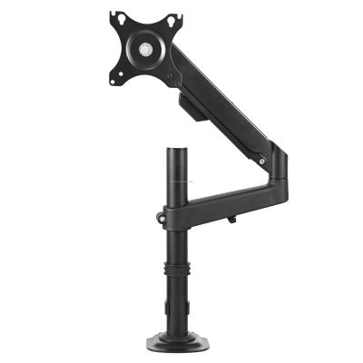 China Mordern Double Height Home Office Monitor Arm Shock Absorber Laptop Stand Clamp Adjustable Desk Mount for sale