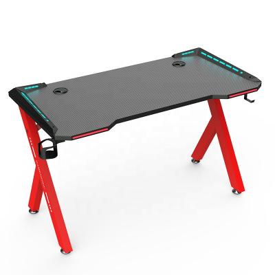 China Factory Adjustable (Height) Factory Executive Computer Desk Custom Lifting Desk For Gaming RGB Light OEM Gaming Desks Table for sale