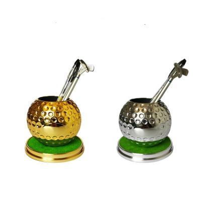 China High Quality Resin Pen Holder Golf Decorations Desk Gifts Golf Souvenir for sale