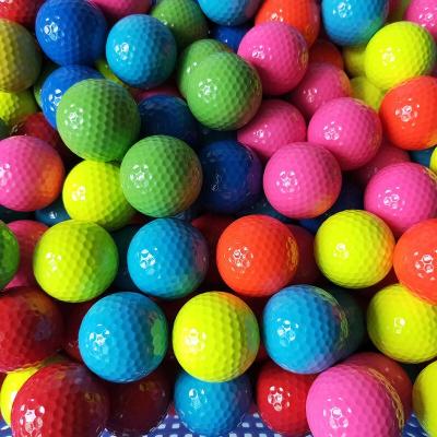 China Synthetic Rubber Custom Colored Putt Synthetic Rubber Indoor And Outdoor Golf Balls for sale