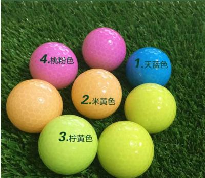 China Dupont Srulyn new double color synthetic rubber golf match ball translucent golf ball for sale