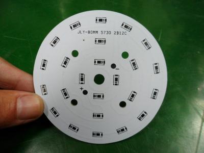 China High Power Round LED PCB / Aluminum Base PCB White / Black / Blue / Red Solder Mask for sale