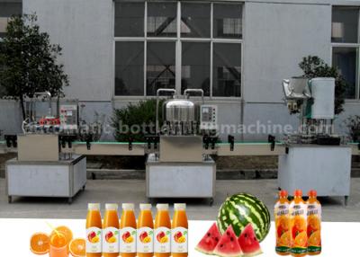 China Orange Small Scale Juice Bottling Equipment , Rotary Sealing Automatic Bottle Filling Machine for sale