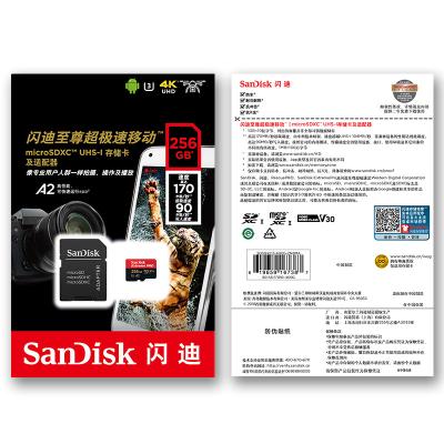 China Wholesale Plastic SanDisk Memory Card Pro 128gb 256gb 64gb Extreme Micro SD Card Up To 170m/s With C10 A2 V30 U3 Adapter for sale