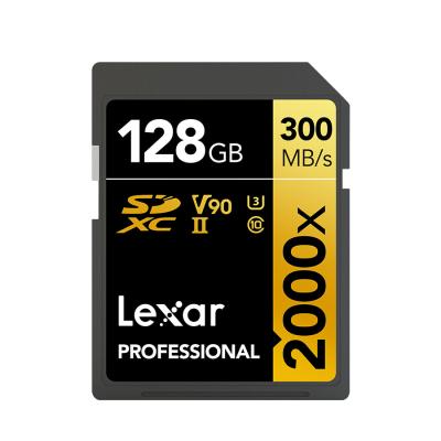 China Original Plastic Card U3 4k V90 Professional Class 10 SD Card 64gb 32gb 128gb 2000x Lexar SD Memory Uhs-ii SD Card For Camera for sale