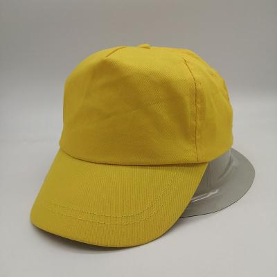 China High Quality Cotton 5 Panel Hat Baseball Cap Hat Summer Election Promotional Yellow Lightweight Basic Hat for sale