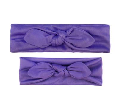 China European and American parent-child elastic cotton hair bow tie hair bow tie hair band rabbit ear mother's head style headband for sale