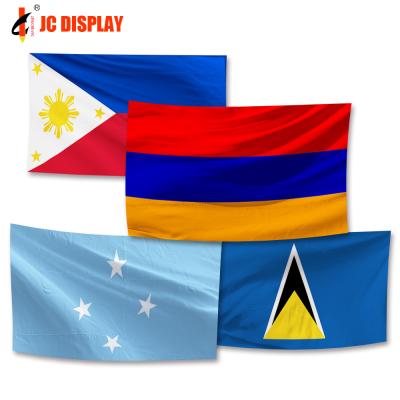 China Muted Trackless Flags Custom Hanging Banner Sublimation Flag Factory Price Sale Design Printing Flags for sale