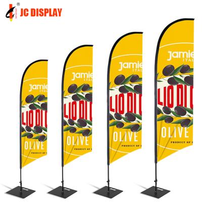 China Promotion Hot Wind Advertising Health Care Institutes Sale Swooper Flag Beach Flag for sale