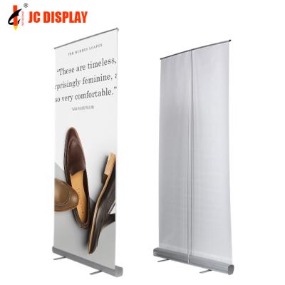 China Advertising Display Banners Outdoor Aluminum Retractable Trade Show Display Stand Promotion Roll Up Banner Stand for sale