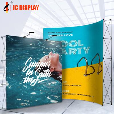 China Promotional Aluminum Alloy Studio Backdrop Display Tension Fabric Stand Pop Up Banner for sale