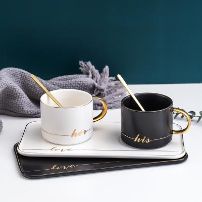 China Feiyou Fashion 220ml Afternoon Tea Snacks Nordic Single Viable Milk Cups Reusable Personalized Ceramic Coffee Mug for sale