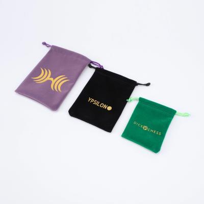 China Wholesale Custom Logo Jewelry Packaging Bag Drawstring Velvet Pouch Custom Jewelry Packaging Pouch for sale