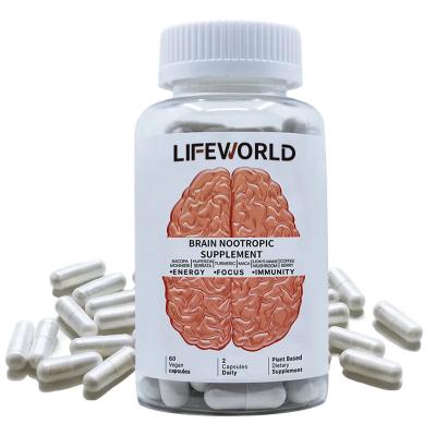 China Natural Nootropic Brain Supplement With Lions Mane Mushroom Reishi for sale