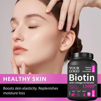 Cina Rapido assorbimento Manutenzione Cura dei capelli Cura delle unghie Cura della pelle Biotina Vitamine Collage Keratina Biotina Capsule in vendita