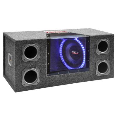 China DIBEISI Aluminum Led Car Subwoofer Box Stained Glass CP-8022LED Car Subwoofer Band Pass Box 12 Inch Subwoofer Sub for sale