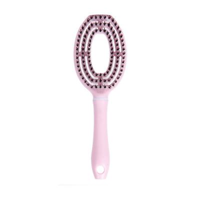 China Home or salon private label large bristle comb creative hollow arc personality curvature massage hairdressing hair brush for sale