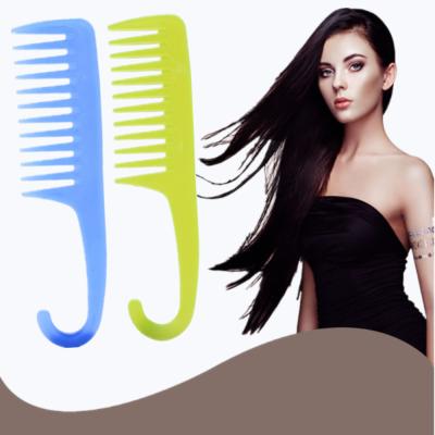 China Free Shipping Thick Durable Home Salon Long Dry Detangles Soft Wet Hair Wide Tooth Shower Hook Combs for sale