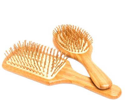 China Eco-friendly Home or Salon Detangling Wooden Bamboo Massage Hair Comb Brush for sale